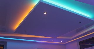 Натяжной потолок с подсветкой Кумертау, цена от 2162 руб.